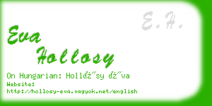 eva hollosy business card